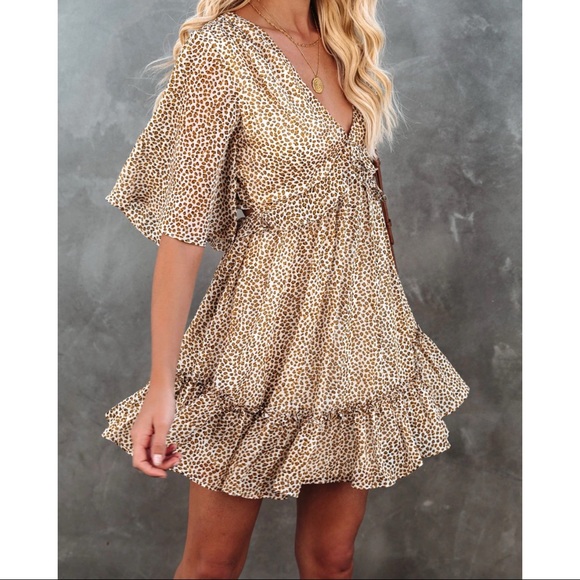 LAST ONE - STAREDOWN LEOPARD RUFFLE DRESS - Picture 3 of 11